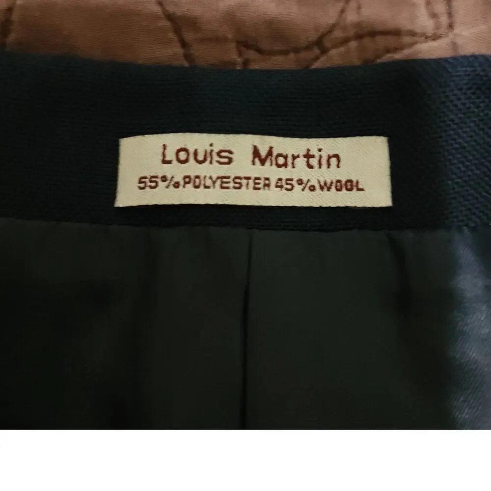 NWT Louis Martin Ladies Hopsack Poly/Wool Career Blazer Navy Blue, Size 12 - Picture 4 of 10